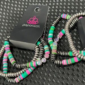 Paparazzi Multicolor “Just For Fun” stretch Beaded Bracelet Set